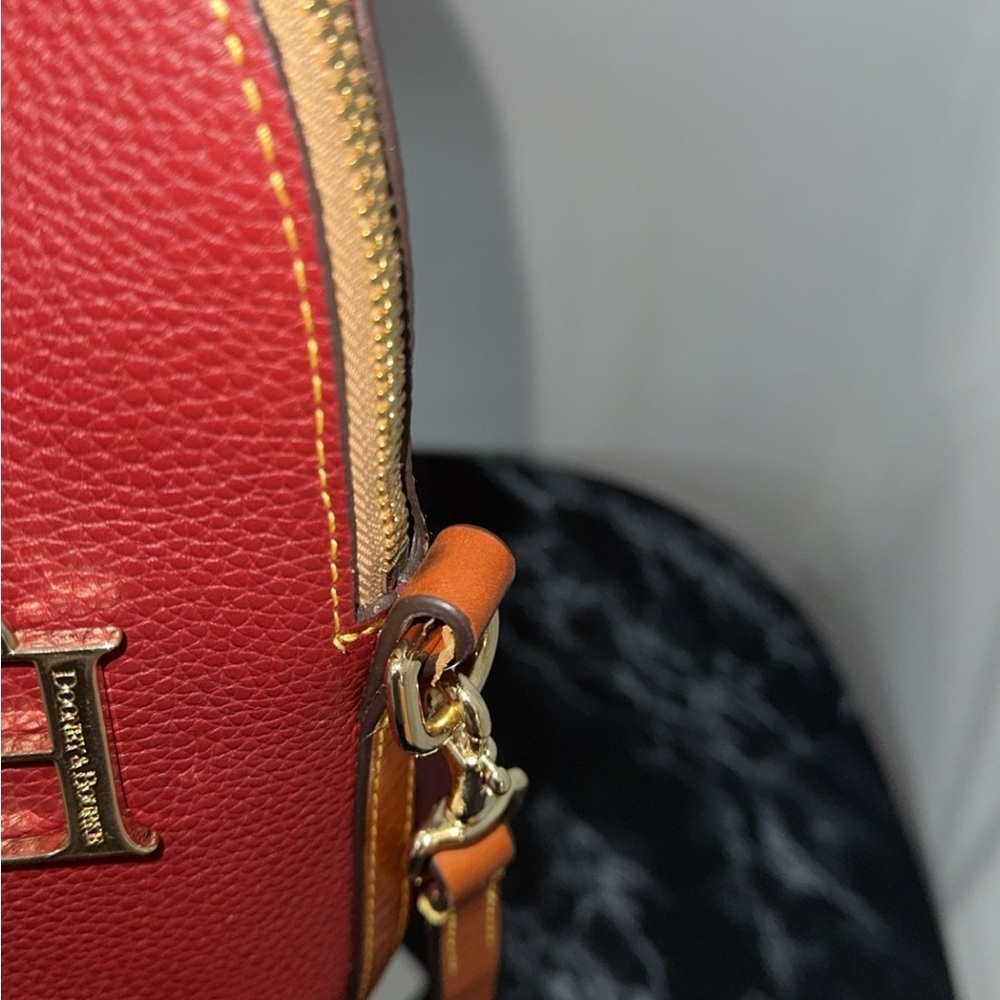 DOONEY & BOURKE Pebble Grain Domed Satchel Handbag Genuine Italian Leather NWT - Picture 6 of 13